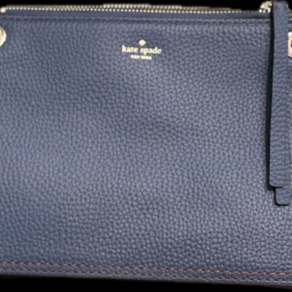 Kate Spade New York Navy Leather Crossbody Bag Pebbled - New - Never Used - Picture 2 of 15